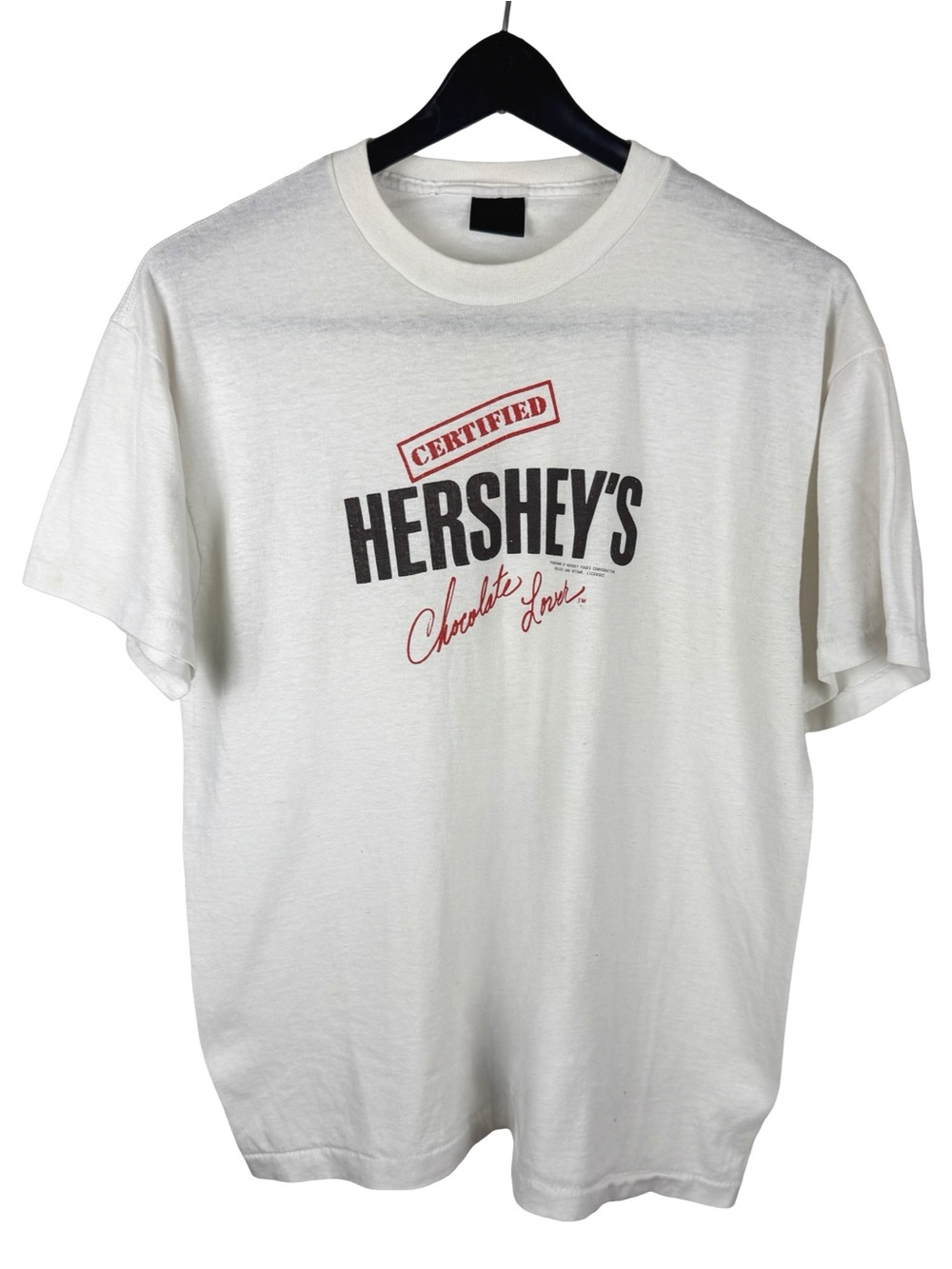 Vintage 1980s Certified Hershey Chocolate Lover Candy Promo Shirt Size M